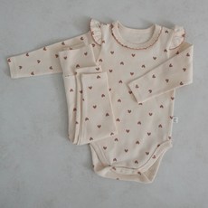 유아슈트 아기 여아 신생아 봄 하트 피카부 알콩슈트