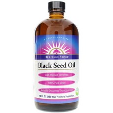 HERITAGE STORE 黑籽油, 1個, 480毫升