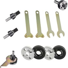 변환 각도 연마 어댑터 커넥팅 로드 키트 교체용 그라인더 플랜지 너트 및 스패너 렌치 도구가 포함된 전기 드릴 액세서리