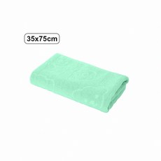 毛巾浴巾 浴室洗澡沐浴 大浴巾 洗臉巾 擦臉巾 擦汗巾 運動毛巾吸水毛巾 沙灘巾 毛巾 飯店毛巾, 1個, 綠色(35x75cm)