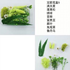 乾燥花材料包 畢業禮物 永生花 浮油花 乾燥花DIY套件 自然乾燥花材料包 精美乾燥花材料禮盒, 盒裝05