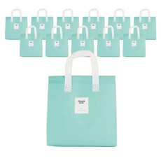 일회용 피크닉 도시락 미니 보냉백 보냉가방 쿨러백 대형 (스티커 포함), 12개, 민트