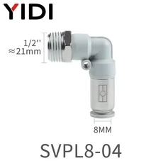 PL 엘보 공압 피팅 1/4 3/8 BSP 수나사 에어 퀵 커넥터 모양 푸시 인 호스 OD 6mm, 01 10pcs, 17 SVPL8-04, 17 12-04_01 10pcs