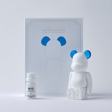 BE@RBRICK 香氛擺飾 Bibliotheque-Blanche 居家香氛, 1個, 彩色耳朵版（藍色-海洋藍香氛）