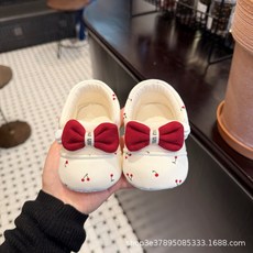 DFMEI 嬰兒鞋子春秋季6到12個月軟底不掉鞋女寶寶公主0-1歲步前鞋新生兒