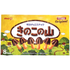 메이지 초코송이 버섯모양 비스킷 일본 키노코노야마 초콜릿 과자, 66g, 8개