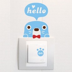 헬로우 물개군 데코 스위치스티커 벽스티커 포인트벽지스티커