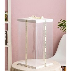 기념일케이크상자 투명창디저트박스 대형케이크포장, 블루