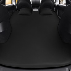 【A 優選】特斯拉露營床墊套裝 ModelY/Model3專用汽車床墊 露營後排睡覺後備箱墊 車用神器車用充氣, Model-Y 神祕黑 6釐米c（大禮包