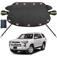 토요타 4러너 2026-2010 커스텀 핏 SR5 프리미엄 오프로드 리미티드 나이트쉐이드 얼음 및 스노우 마그네틱 안티 스노우를 위한 자동차 윈드쉴드 커버 사이드 미러 포함, For 4runner