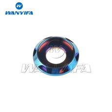 가스켓 멋진 티타늄 자동차 오토바이 자전거 장식 스페이서 ifa 용 M5 M8 Wa M6 와셔 M10, Burnt blue, 1개