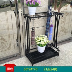 臺灣出貨 傘架傘桶 雨傘架 雨傘收納架 雨傘桶 門口放雨傘架酒店大堂家用敎室學校鐵藝雨傘收納架掛傘折疊傘架子, 店主推薦（中號黑）, 1個