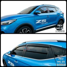 MG ZS 專用 晴雨窗 流線造型 台灣製造 A級壓克力 背面黏貼3M, (射出版)四片一組+不銹飾條 (不拆售)