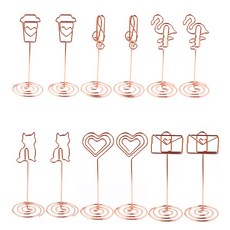 리빙준 심플 메모꽂이, 01. 감성 메모꽂이 핑크 12개 세트