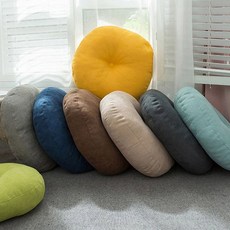 언빌리버룸 인테리어 코튼 린넨 원형 쇼파 방석 (5컬러), 그레이 (47x12cm)