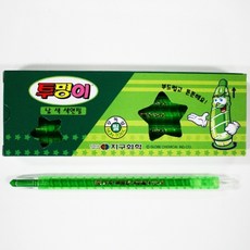 지구화학 투명이 채점용 색연필 낱색 전색상 12자루 1타, 연두