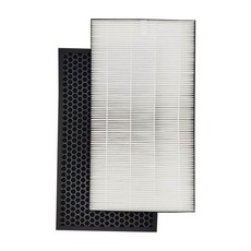 適用Sharp夏普FU-G50T FU-GM50T FU-J50T FU-H50 空氣清淨機 濾芯, 1個, 抗敏HEPA x1片 蜂巢活性碳 x1片