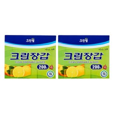 크린랩 크린장갑 200매, 200개입, 2개