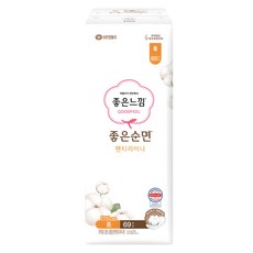 좋은느낌 좋은순면 팬티라이너, 롱, 69개입, 1개