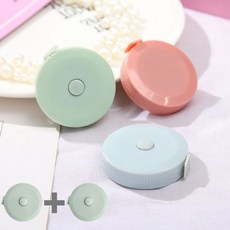 포시디아 휴대용 심플 파스텔 미니 자동 줄자, 2개, 민트