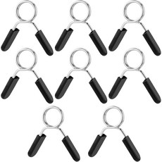 8pcs 1인치 바벨 클램프 스테인리스 스틸 스프링 칼라 클립 바 웨이트 팅 덤벨 많은 장비 근력 운동