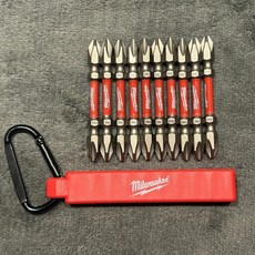 Milwaukee 美沃奇 米沃奇 登山扣 腰掛 矩陣合金頂級衝擊起子綜合配件套組, 10個48-32-4361長溝雙頭PH2, 1個