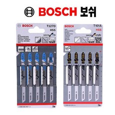 보쉬 알루미늄 아크릴 직소날 5개 127D 101A 직쏘 직쇼톱 직쇼 톱날 직쏘날 직쇼날 직소기날 톱날 직쏘기, BOSCH 알루미늄 직쏘날 127D
