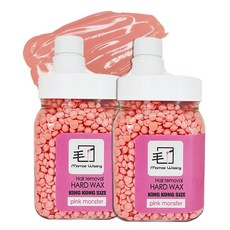 모모스왁싱 핑크몬스터 대용량 하드왁스 모든 부위용, 2개, 400g