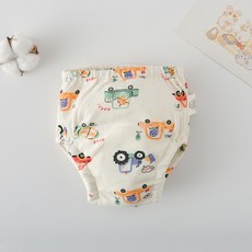 INS風網眼四層紗學習褲，透氣舒適，寶寶如廁訓練褲, 12網眼卡丁車, 1個