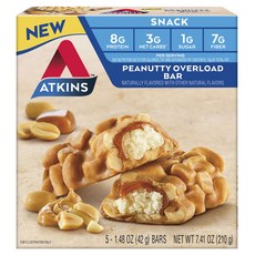 ATKINS 花生滿載點心棒 5入, 1個, 210g