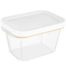 투데이리빙 버터 커팅기 보관 케이스 버터치즈 소분 커팅 수납 용기 스텐 커터 슬라이스 정량 스틱 소분틀 밀폐 보관함, 1개, R98820Q(옐로우