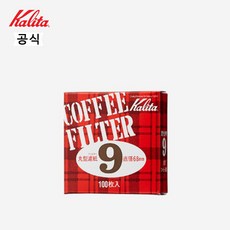 (정품)칼리타 라운드 필터 #9(68mm) 더치카페 모카포트 원형 여과지, 100개, 1개