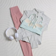 運動內衣外套女 顯瘦防震 速乾裸感 跑步訓練 瑜伽背心 帶胸墊健身套裝 高彈力透氣 多功能運動服