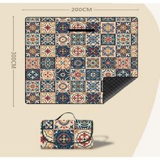 幾何圖案加厚柔軟野餐墊 200*300公分, 波希米亞200*300公分