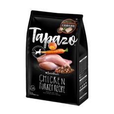 TAPAZO 特百滋 凍乾三重奏 犬飼料 2磅 907g 寵物飼料 狗狗飼料 犬用飼料 凍乾 犬凍乾 寵物凍乾 凍乾飼料 犬糧, 1個, 雞肉+火雞