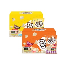 사조 로하이 전자레인지 팝콘 달콤한맛 12입+ 버터 12입, 1g, 1개