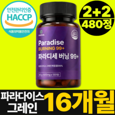 퓨리바 파라디세 버닝 99+ 파라다이스 그레인 정품 haccp 인증, 4세트, 120정 4세트, 120정