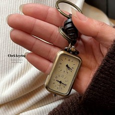 레트로듀얼타임빈티지회중시계키링