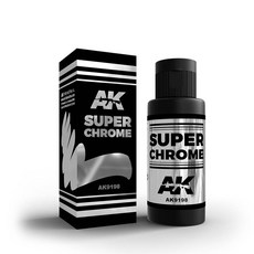 (Pandainn) 模型塗料, 1個, AK9198油墨超光澤鍍鉻金屬色60ml