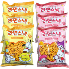산리오 라면스낵 후라이드치킨 92g + 산리오 라면스낵 초당옥수수맛 92g 세트, 3세트, 184g