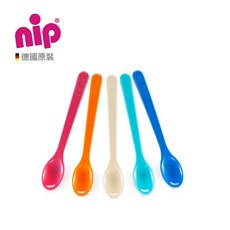 德國NIP 嬰幼兒短柄湯匙5入組 寶寶學習湯匙 兒童安全餐具 嬰兒學習餐具 學習餐具, 1個, 德國NIP 嬰幼兒湯匙五入組, Multicolor, 湯匙