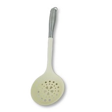 H&L匠心優廚 新式鍋靠設計不鏽鋼手柄矽膠耐熱鍋鏟, 1個, 【日式米】新式鍋靠設計,漏勺