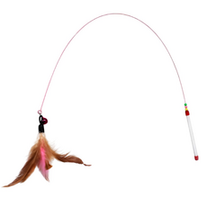 三節伸縮逗貓棒 逗貓棒 貓玩具 寵物玩具 逗貓杆 三節伸縮 伸縮逗貓棒 逗貓桿, 鋼絲逗貓棒, 1個