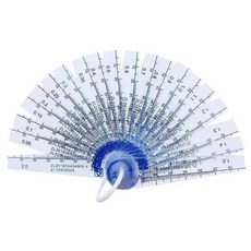 플라스틱 틈새게이지 측정자 두께 갭 측정 틈새, 1개, 0.01 - 2mm 21개