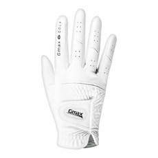 智麥斯 男士Pro Grip超細纖維高爾夫手套 右手用, 白色, 1個