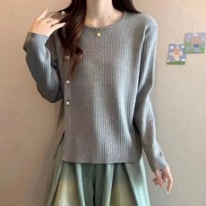 루스리더 여성 목니트 니트티 스타일 티셔츠 E454