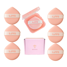 엘제이와이비 쫀쫀 밀착 화잘먹 뚱방울퍼프, 7개, 핑크