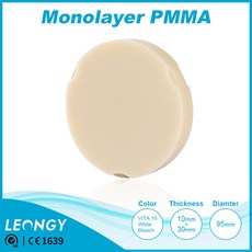 95ZZCAD/CAM Monolayer PMMA dental 95ZZ 치과재료 치아보철 임시심미보철 Bar attachment 틀니소재 기능성 치과 전용 임시 크라운 렌차오미학적, 95ZZ, A2, 10mm, 1개