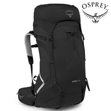 Osprey Atmos AG LT 50 男款 登山背包, 黑色 Black