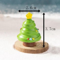 미니어처 인공 크리스마스 트리 랜드스케이프 미니 장식 파티 새해 홈용, 1개, 15. Green Star Round